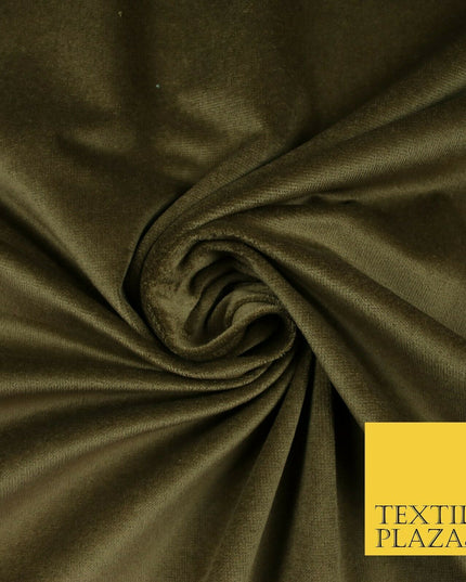 Grey / Brown Plain 100% COTTON VELVET Fabric Non Stretch Material Dress 60" Wide