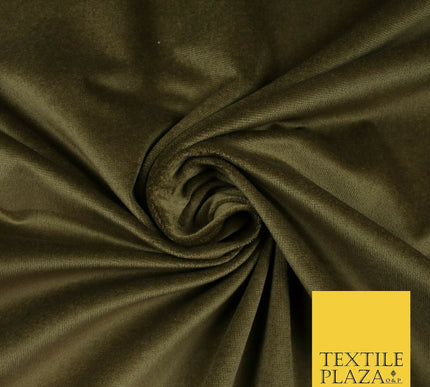 Grey / Brown Plain 100% COTTON VELVET Fabric Non Stretch Material Dress 60" Wide