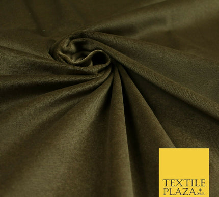 Grey / Brown Plain 100% COTTON VELVET Fabric Non Stretch Material Dress 60" Wide
