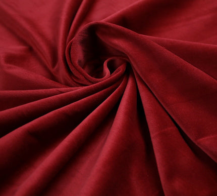 12 COLOURS -100% COTTON VELVET Stretch Plain Fabric Material Dress Craft 58"