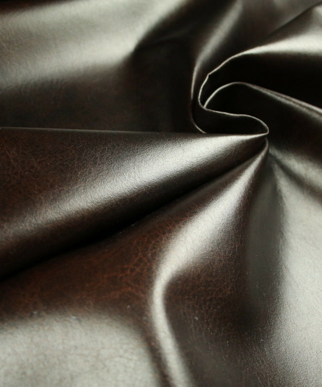 5 DESIGNS - Soft Faux Distressed Aged Leather Fabric Felt Backed Upholstery 56"