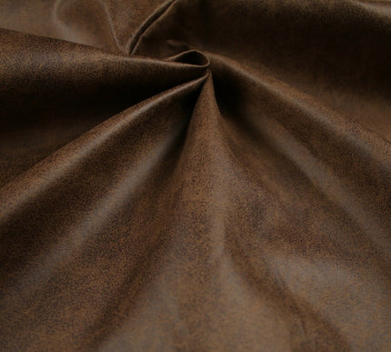 5 DESIGNS - Soft Faux Distressed Aged Leather Fabric Felt Backed Upholstery 56"