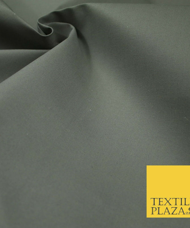 GREY Premium Plain Smooth Fine Cotton Canvas Dress Sewing Craft 54" 6546