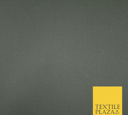 GREY Premium Plain Smooth Fine Cotton Canvas Dress Sewing Craft 54" 6546