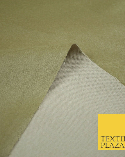 GOLD Canvas Backed 100% COTTON VELVET Fabric Heavy Non Stretch Material 56" 6544
