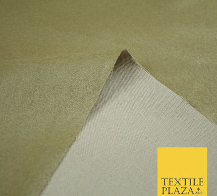 GOLD Canvas Backed 100% COTTON VELVET Fabric Heavy Non Stretch Material 56" 6544