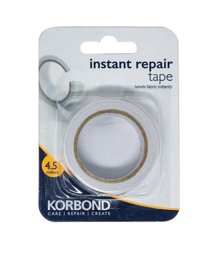 KORBOND Instant Repair Tape 4.5m - Bonds Fabric Instantly Turning Up Hems 110035