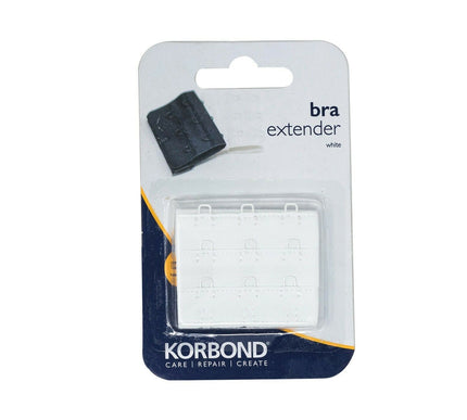 KORBOND Triple Hook Bra Extender Extension 50mm WHITE - Machine Washable 110104