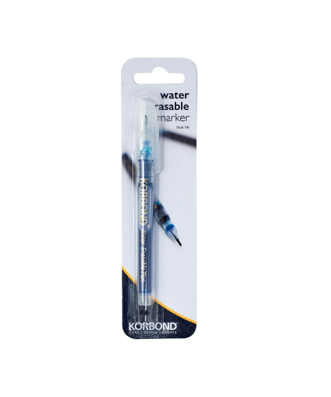 KORBOND Water Erasable Marker Pen - Blue Ink - Mess Free Fabric Marking 110149