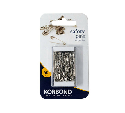 KORBOND 50 Pack Safety Pins Assorted Sizes Sewing Dress Craft 110191