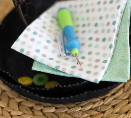 KORBOND Stitch Unpicker / Seam Ripper with Blue / Green Soft Grip Handle 110133