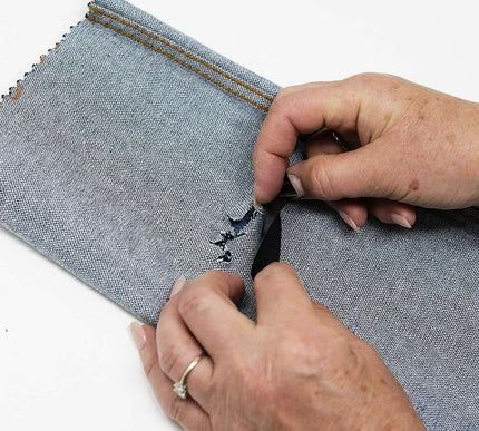 KORBOND 3.8cm x 50cm 3 Pack Black, White & Grey Iron On Mender Tape Patch 110084