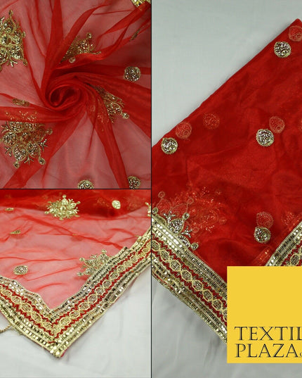 Mata Ki Chunni Embroidery Golden Border Devi Mata Pooja Chunri Puja Hindu Maiyan