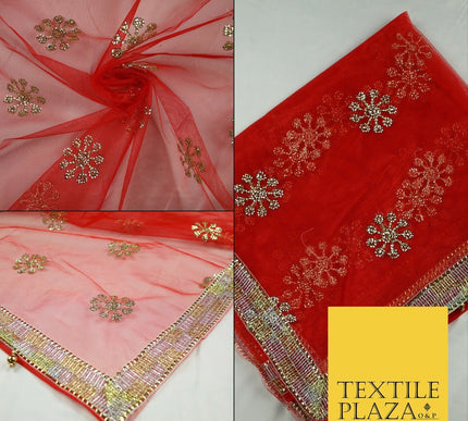 Mata Ki Chunni Embroidery Golden Border Devi Mata Pooja Chunri Puja Hindu Maiyan