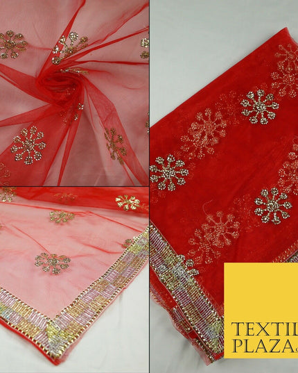 Mata Ki Chunni Embroidery Golden Border Devi Mata Pooja Chunri Puja Hindu Maiyan