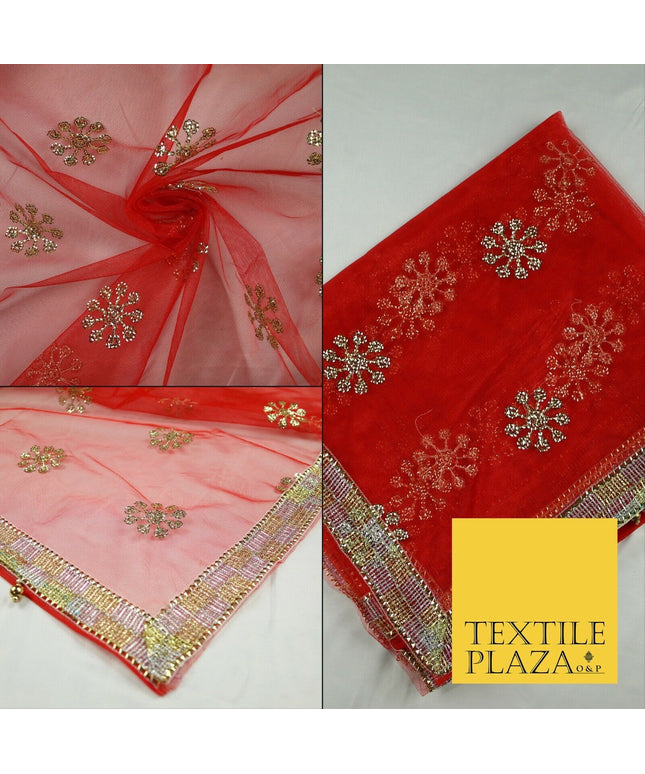 Mata Ki Chunni Embroidery Golden Border Devi Mata Pooja Chunri Puja Hindu Maiyan