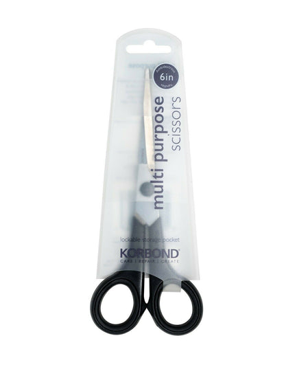 KORBOND 6" General Multi Purpose Scissors Soft Grip Ambidextrous Handles 110356
