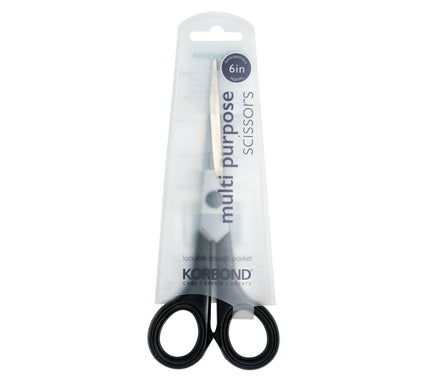 KORBOND 6" General Multi Purpose Scissors Soft Grip Ambidextrous Handles 110356