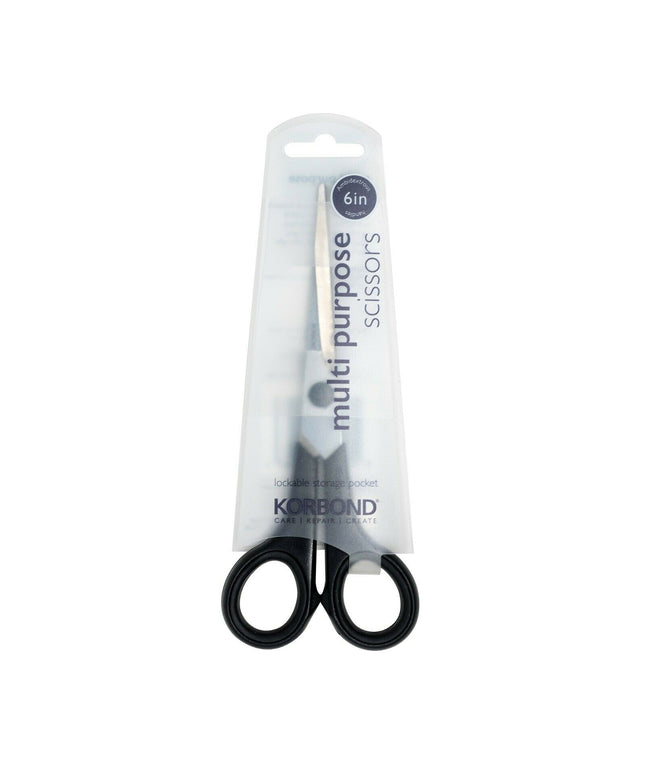 KORBOND 6" General Multi Purpose Scissors Soft Grip Ambidextrous Handles 110356