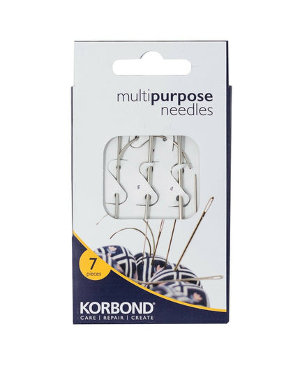 KORBOND 7 Piece Multi-Purpose Needles Canvas Carpet Leather Upholstery 110230