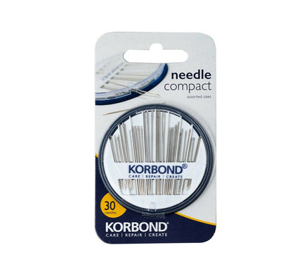 KORBOND 30 Piece Compact Needles Set Assorted Most Popular Sizes 110251