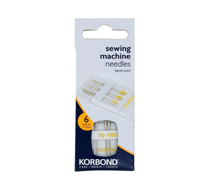 KORBOND 6 Pieces Sewing Machine Needles 3 Sizes for Light & Heavy Fabrics 110262