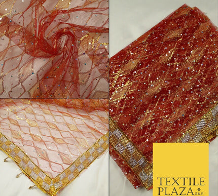 Mata Ki Chunni Zari Golden Border Devi Mata Pooja Chunri Puja Hindu Maiyan