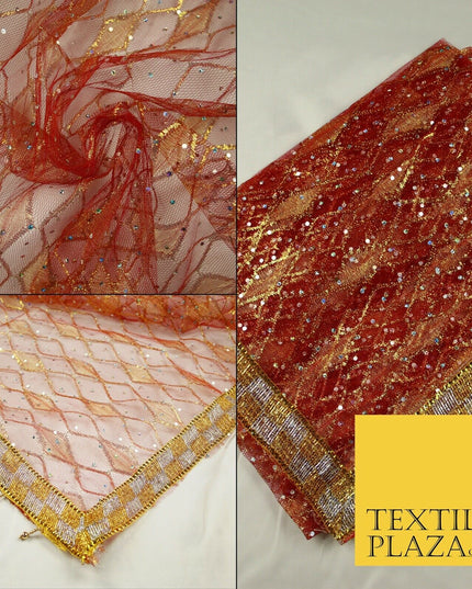 Mata Ki Chunni Zari Golden Border Devi Mata Pooja Chunri Puja Hindu Maiyan