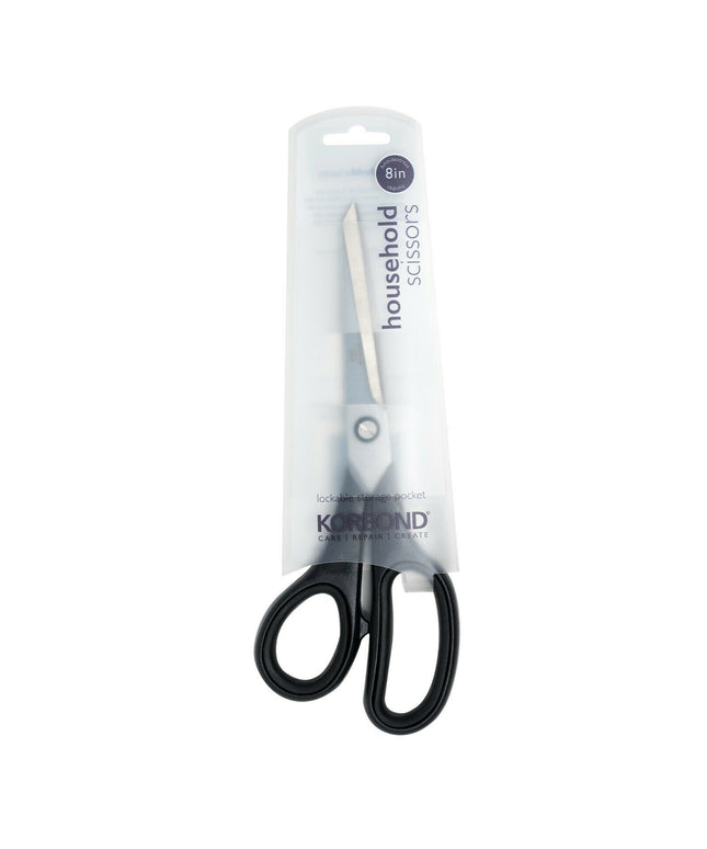 KORBOND 8" Household General Purpose Scissors Soft Grip Ambidextrous 110354
