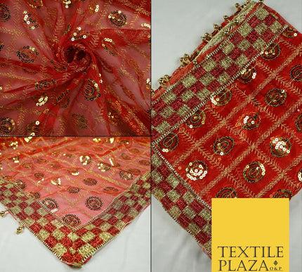 Mata Ki Chunni Embroidery Golden Border Devi Mata Pooja Chunri Puja Hindu Maiyan