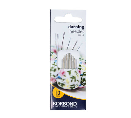 KORBOND 10 Pieces Darning Needles Size 1/5 Long Eye Sewing Craft Wool 110242