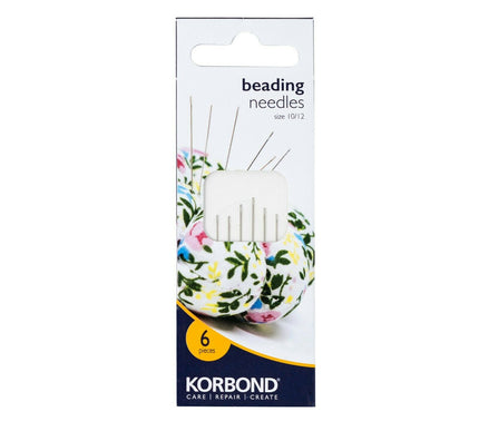 KORBOND 6 Pieces Beading Needles Size 10/12 Fine Sequin Seed Beadwork 110243