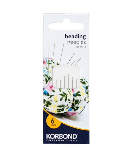 KORBOND 6 Pieces Beading Needles Size 10/12 Fine Sequin Seed Beadwork 110243