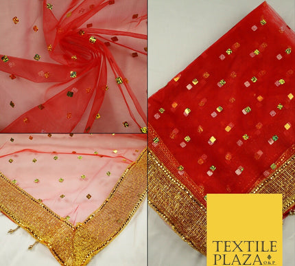 Mata Ki Chunni Embroidery Golden Border Devi Mata Pooja Chunri Puja Hindu Maiyan