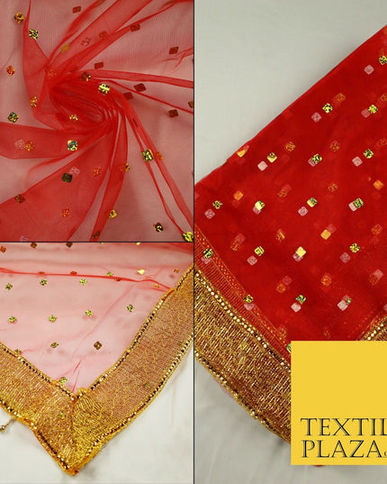 Mata Ki Chunni Embroidery Golden Border Devi Mata Pooja Chunri Puja Hindu Maiyan