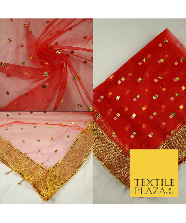 Mata Ki Chunni Embroidery Golden Border Devi Mata Pooja Chunri Puja Hindu Maiyan