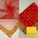 Mata Ki Chunni Embroidery Golden Border Devi Mata Pooja Chunri Puja Hindu Maiyan