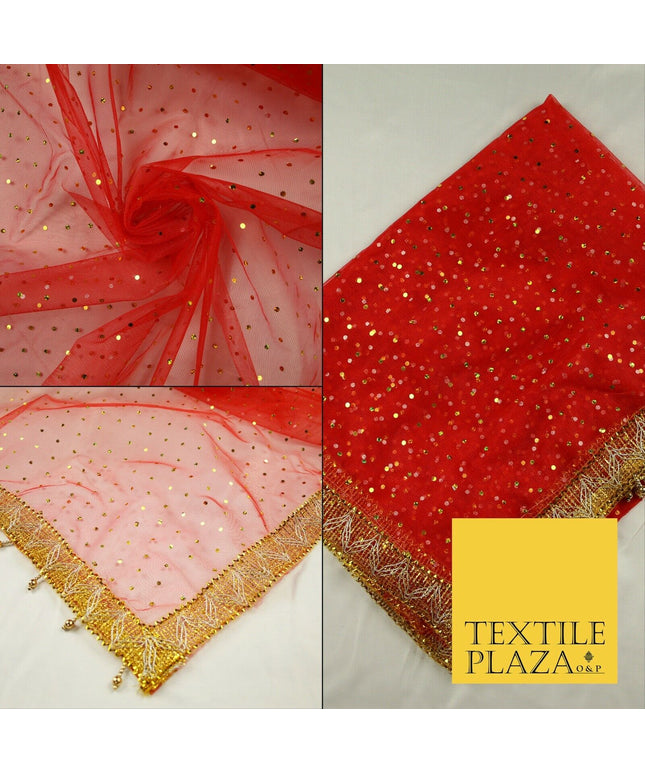 Mata Ki Chunni Hologram Golden Border Devi Mata Pooja Chunri Puja Hindu Maiyan