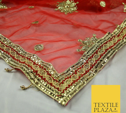 Mata Ki Chunni Embroidery Golden Border Devi Mata Pooja Chunri Puja Hindu Maiyan