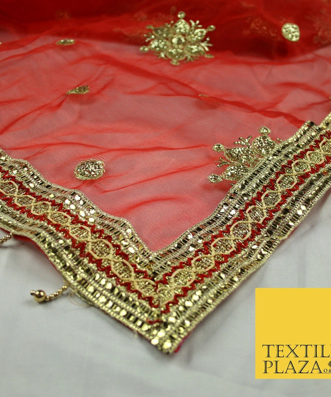 Mata Ki Chunni Embroidery Golden Border Devi Mata Pooja Chunri Puja Hindu Maiyan