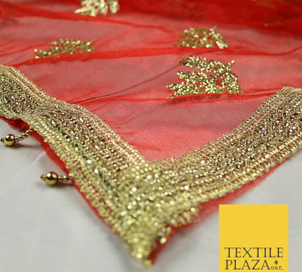 Mata Ki Chunni Embroidery Golden Border Devi Mata Pooja Chunri Puja Hindu Maiyan