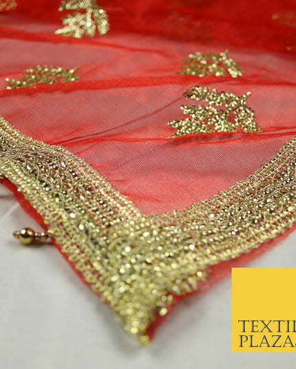 Mata Ki Chunni Embroidery Golden Border Devi Mata Pooja Chunri Puja Hindu Maiyan