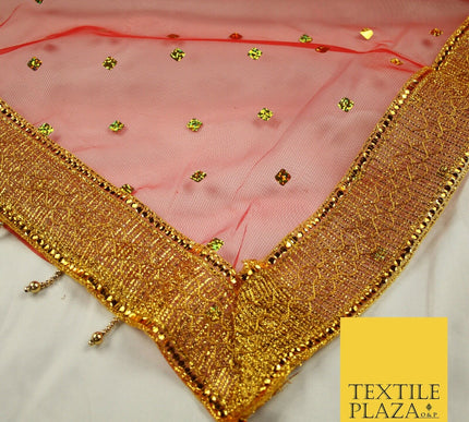 Mata Ki Chunni Embroidery Golden Border Devi Mata Pooja Chunri Puja Hindu Maiyan