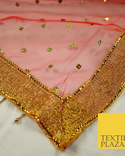 Mata Ki Chunni Embroidery Golden Border Devi Mata Pooja Chunri Puja Hindu Maiyan