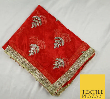 Mata Ki Chunni Embroidery Golden Border Devi Mata Pooja Chunri Puja Hindu Maiyan