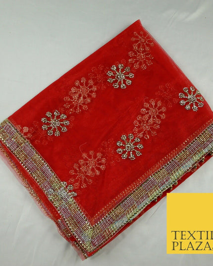 Mata Ki Chunni Embroidery Golden Border Devi Mata Pooja Chunri Puja Hindu Maiyan