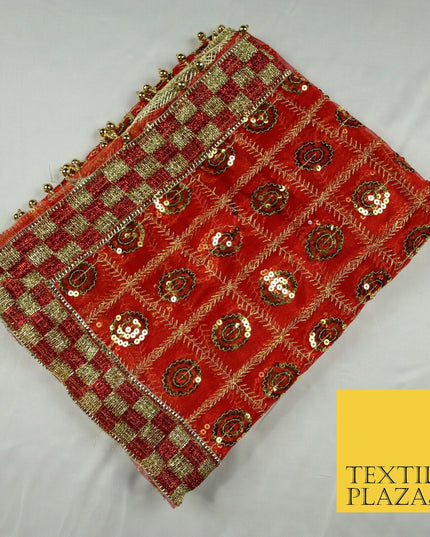 Mata Ki Chunni Embroidery Golden Border Devi Mata Pooja Chunri Puja Hindu Maiyan