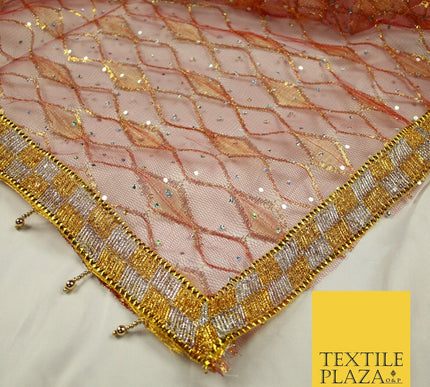 Mata Ki Chunni Zari Golden Border Devi Mata Pooja Chunri Puja Hindu Maiyan