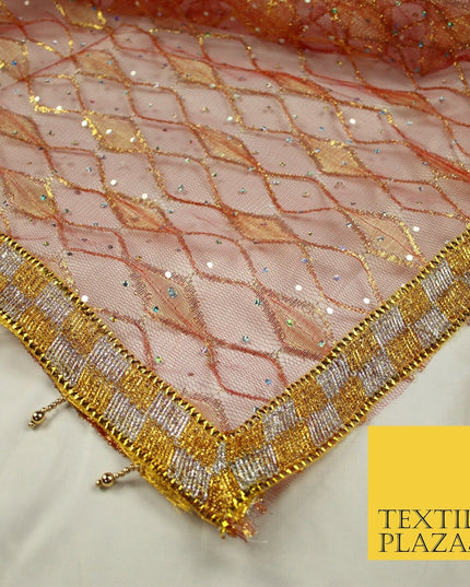 Mata Ki Chunni Zari Golden Border Devi Mata Pooja Chunri Puja Hindu Maiyan