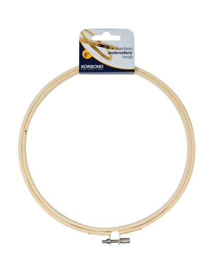 KORBOND 8" Bamboo Wooden Embroidery Hoop Cross Stitch Ring Frame Craft 160966